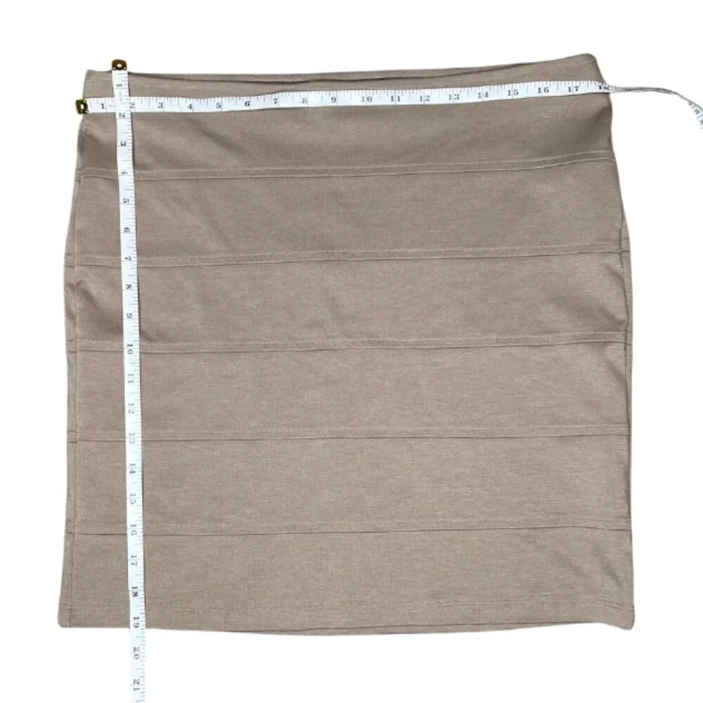 Forever 21 Women's Tan Tiered Light Academia Tomatogirl Pencil Skirt Plus Sz 2X - Picture 3 of 4